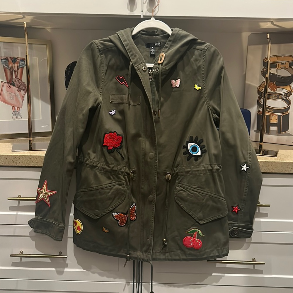 Brand New Patch Jacket with Hood by Aqua